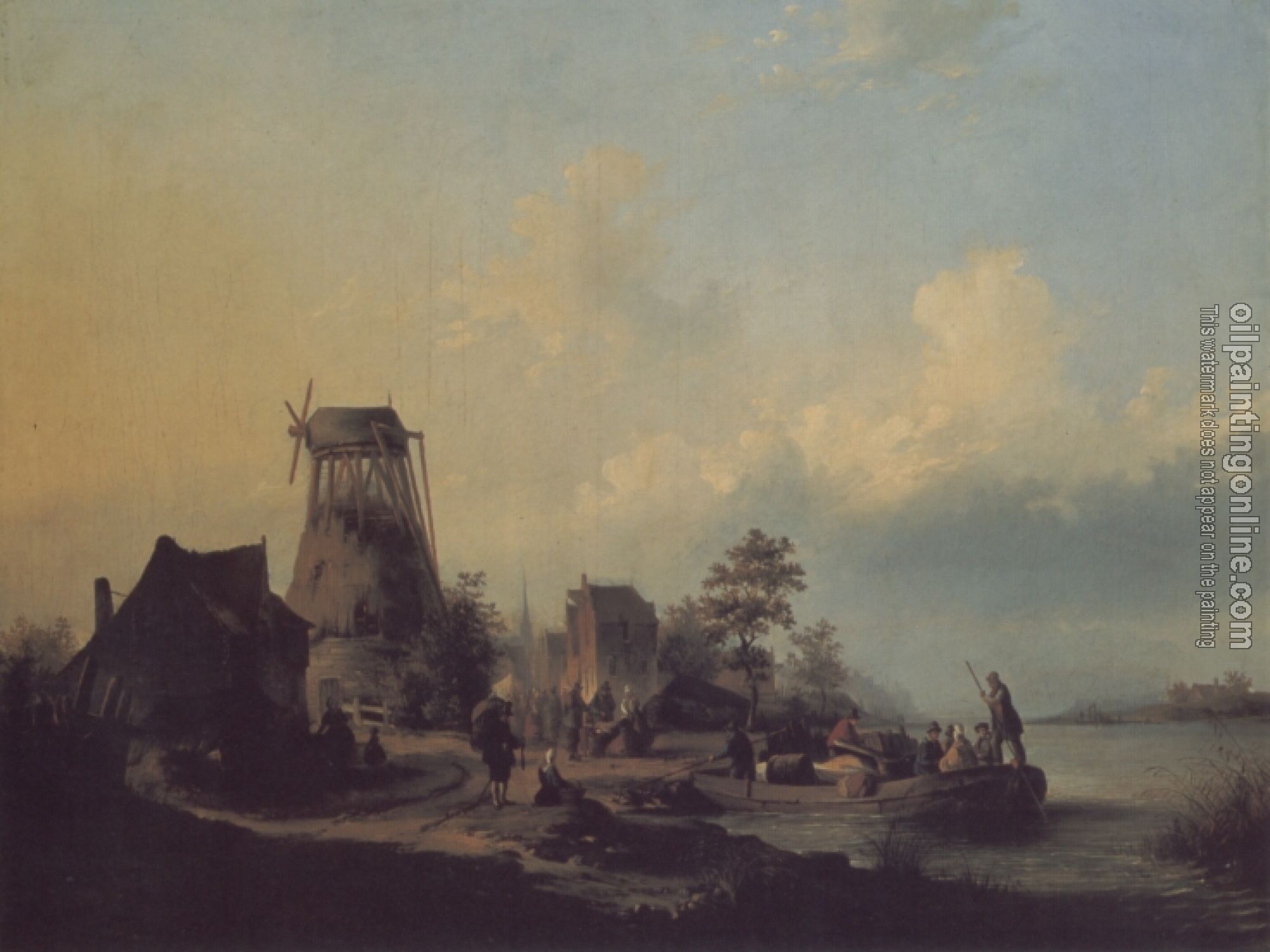 Haanen, Remigius van - Figures by a Channel